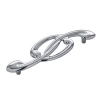 UCHWYT Meblowy MELODIA 170x47 mm Motyw Nuta CHROM Połysk L-128 mm