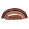 UCHWYT Meblowy MUSZELKA Duża 95x38 Rączka Stara MIEDŹ L-64 mm