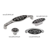 UCHWYT Meblowy RICCIA 141x30 Rączka Retro Dekoracyjny CHROM Połysk L-128