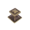 GAŁKA Meblowa 27x27 Rączka COSIMO Uchwyt Szafki Kwadratowy Stary Mosiądz