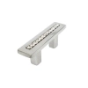 UCHWYT Meblowy 63x15 mm ESEDRA Designerski SZKŁO Kryształowe L-32 CHROM