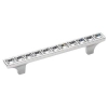 UCHWYT Meblowy 136x14 Ozdobny Kryształ SWAROVSKI Nikiel Połysk L-96 mm