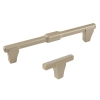 GAŁKA Meblowa 50x9 T-BAR LITTERA Nowoczesny Designerski Uchwyt CHAMPAGNE