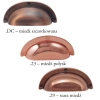 UCHWYT Meblowy MUSZELKA Duża 95x38 Rączka MIEDŹ Połysk L-64 mm