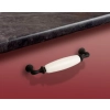 UCHWYT Meblowy DECORA Ceramiczny 146x24 Klasyczny Grafit Biały L-128