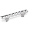 UCHWYT Meblowy 98x14 Ozdobny Kryształ SWAROVSKI Nikiel Połysk L-64 mm