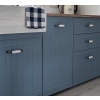 UCHWYT Meblowy DECORA Ceramiczny 146x24 Klasyczny Stara Stal Biały L-128