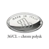 UCHWYT Meblowy CLODIA 127x24 Retro Klasyczny Rączka CHROM Połysk L-96 mm