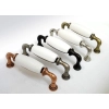UCHWYT Meblowy DECORA Ceramiczny 112x22 Rączka Stara Miedź Biały L-96 mm