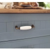 UCHWYT Meblowy DECORA Ceramiczny 112x22 Rączka Stary Mosiądz Biały L-96 mm