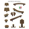 UCHWYT Meblowy 134x30 mm MOSAICO Retro ŁUK Mozajka Rączka STARE ZŁOTO L-96
