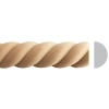 Listwa Drewniana Bukowa Warkocz Półwałek 45x22mm 1200mm Dekoracja 0036M