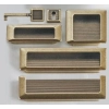 UCHWYT Meblowy 68x60 mm Wpuszczany NOVECENTO Kwadratowy Stary Mosiądz
