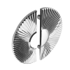 UCHWYT Meblowy 160x80 Półksiężyc Półokrąg Rączka Art Deco CHROM Połysk L-96