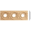 Listwa Drewniana Bukowa Kręgi Otwarte Rozety Luksus 60x8mm 1200mm 0223