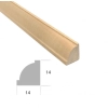 Listwa Drewniana Lipowa Ćwierćwałek Ozdobna 14x14mm 1200mm Meble Dekoracja 0605