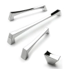 UCHWYT Meblowy 150x25 CALEIDO Relingowy Designerski Rączka CHROM L-128 mm