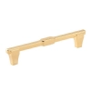 UCHWYT Meblowy 154x11 Relingowy LITTERA Designerski ZŁOTY Połysk L-128 mm