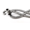UCHWYT Meblowy SAVOY 140x33 mm Dekoracyjny Stare Srebro L-96 mm PRAWY