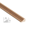 Listwa Drewniana Bukowa Ćwierćwałek 14x9mm 1200mm Meble Dekoracja 0604