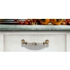 UCHWYT Meblowy DECORA Ceramiczny 112x22 Zdobiony Stary Mosiądz Kwiaty L-96