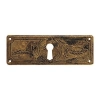 SZYLD Meblowy 97x33 Poziomy na Klucz do Zamków Meblowych MOSIĄDZ Patyna