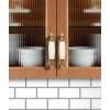 UCHWYT Meblowy DECORA Ceramiczny 112x18 Rączka Stare Złoto Biały L-96 mm