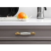 UCHWYT Meblowy FLORA Ceramiczny 112x18 ZŁOTY Biały L-96 mm