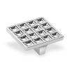 GAŁKA Meblowa 52x52 ELITE SWAROVSKI Rączka Uchwyt Szafki Nikiel Połysk L-32