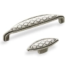 UCHWYT Meblowy Ceramiczny 144x27 COSMOPOLITAN Klasyczny Stare Srebro L-128