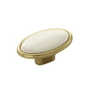GAŁKA Meblowa Ceramiczna 58x32 GRACE Retro Rączka Uchwyt Stare Złoto Jasny