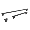 UCHWYT Meblowy Relingowy 177x11 RIVA Ryflowany Modern CZARNY MAT L-160