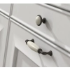 UCHWYT Meblowy DECORA Ceramiczny 112x22 Rączka Grafit Biały L-96 mm