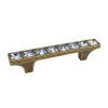 UCHWYT Meblowy 98x14 Ozdobny Kryształ SWAROVSKI Stare Złoto L-64 mm