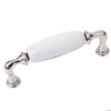 UCHWYT Meblowy DECORA Ceramiczny 146x24 Klasyczny Nikiel Połysk Biały L-128