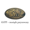UCHWYT Meblowy 100x43 mm Poziomy z otworem na klucz MOSIĄDZ Patynowany L-64