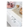 UCHWYT Meblowy DECORA Ceramiczny 146x24 Klasyczny Stara Stal Biały L-128