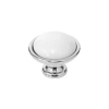 GAŁKA Meblowa Ceramiczna 40 mm BRANDO Rączka Uchwyt CHROM Połysk + BIAŁY