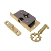 ZAMEK do SZKATUŁKI Skrzynki Pudełka Kasetki 40x22 mm z Kluczykiem ZŁOTY