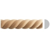 Listwa Drewniana Bukowa Warkocz Półwałek 26x13mm 1200mm Dekoracja 0035M