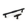 UCHWYT Meblowy 158x11 Relingowy TORUS Designerski CZARNY MAT L-128 mm