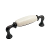 UCHWYT Meblowy DECORA Ceramiczny 112x22 Rączka Grafit Kremowy L-96 mm