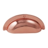 UCHWYT Meblowy MUSZELKA Duża 95x38 Rączka MIEDŹ Połysk L-64 mm