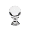 GAŁKA Meblowa Kula Przezroczysta 30 mm Szkło Kryształ Murano CHROM Połysk