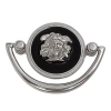 UCHWYT Meblowy Kołatka MEDUSA Retro Vintage MOSIĄDZ CHROM Połysk + czarny