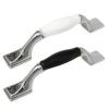 UCHWYT Meblowy NORA CERAMICZNY 142x21 Retro Klasyczny CHROM Czarny L-96 mm