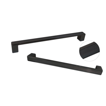 UCHWYT Meblowy 330x16 LERICI Rączka Szafki Radełkowany CZARNY MAT L-320