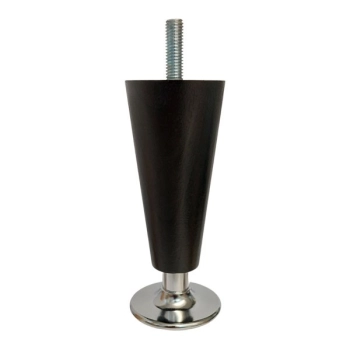 NÓŻKA Meblowa 160 mm Wkręcana Drewniana z Metalowym Zakończeniem CZARNY