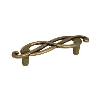 UCHWYT Meblowy SAVOY 95x22 mm Dekoracyjny Stary Mosiądz L-64 mm LEWY