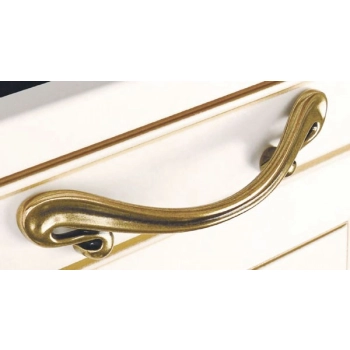 UCHWYT Meblowy ELEGANCE 155x32 Retro Rączka Stare Złoto Mosiądz L-96 mm